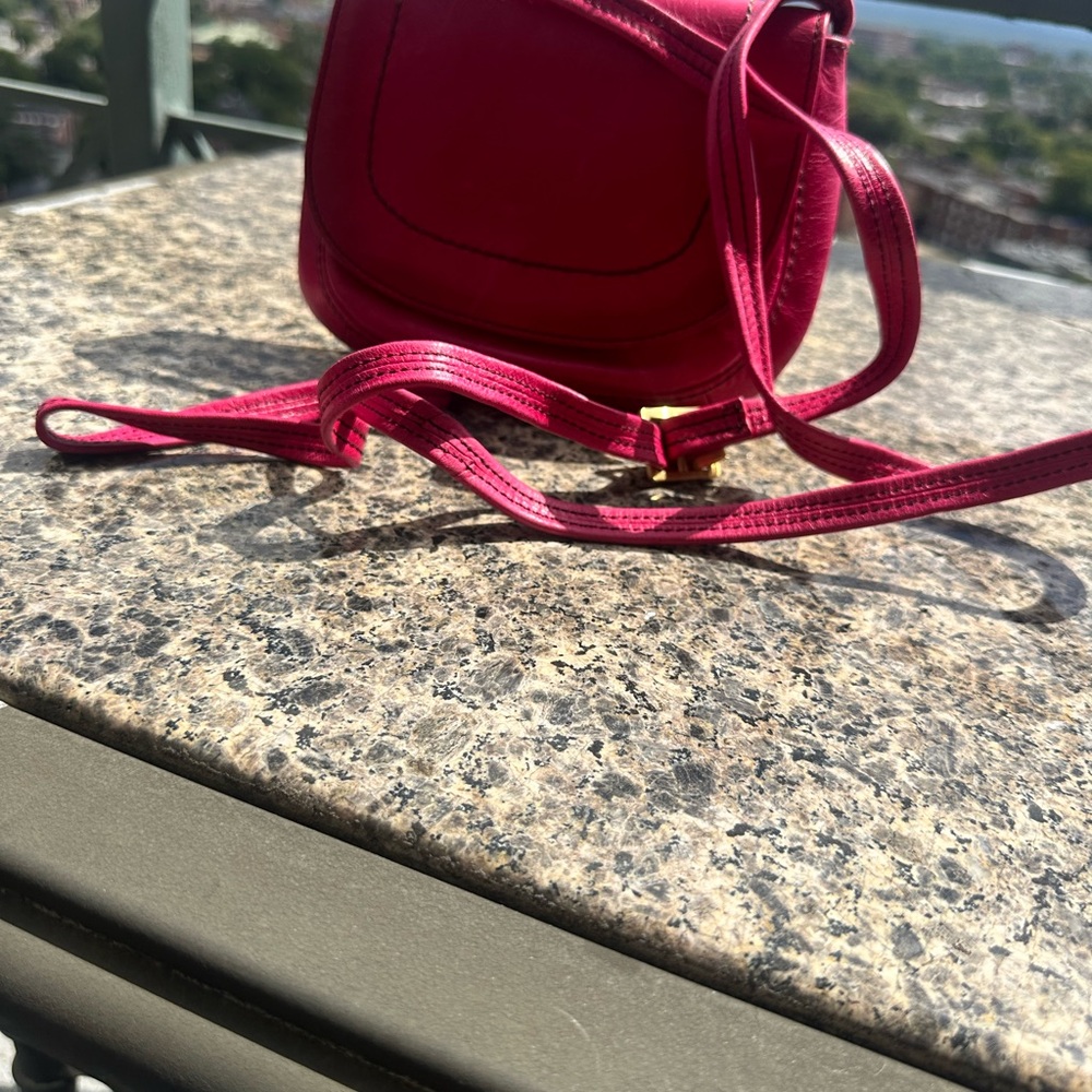 Stylish Hobo Pink Leather Crossbody Bag - Picture 8 of 10